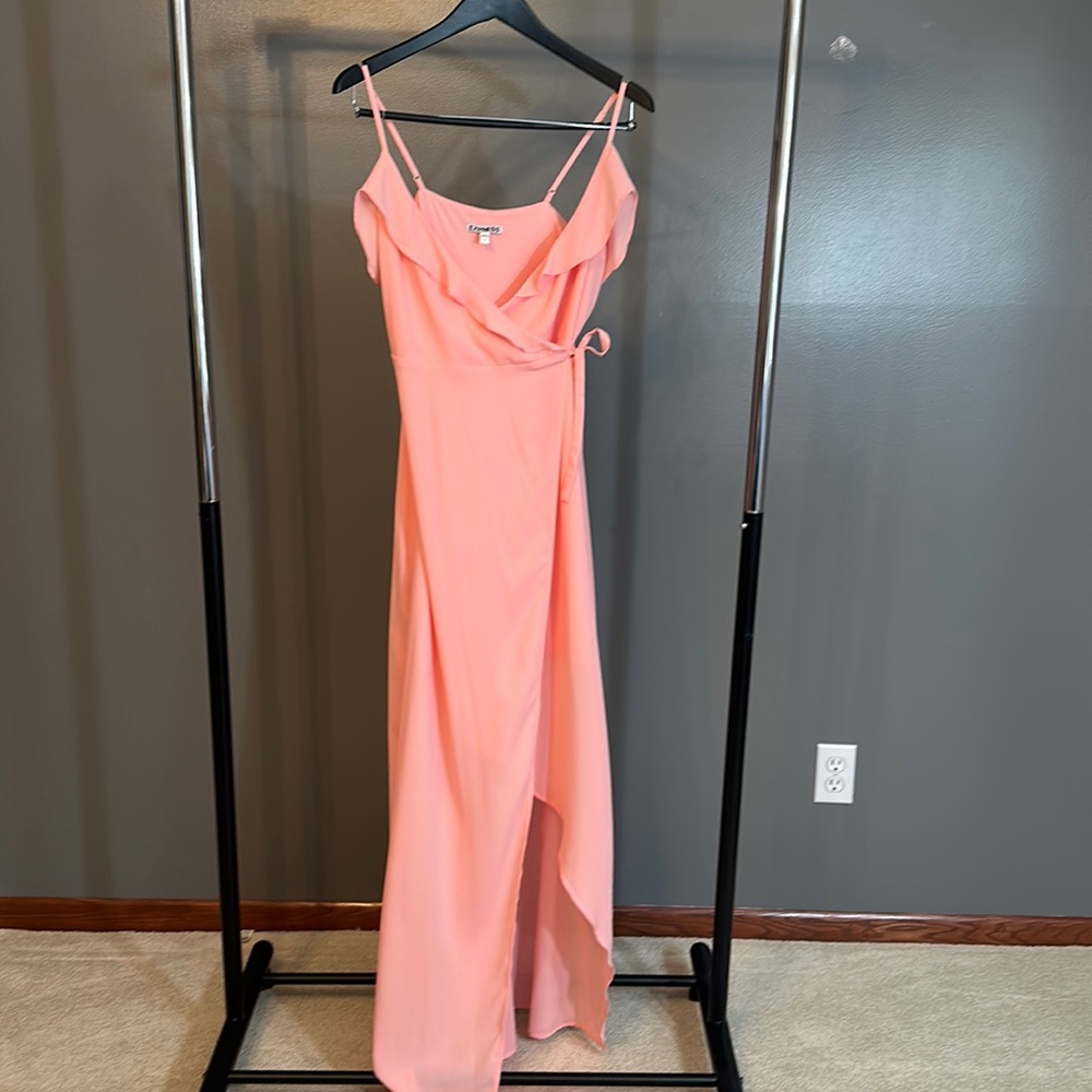 Express wrap slit dress size 2